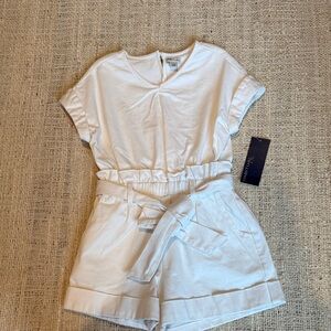 Habitual White Short Sleeve Romper